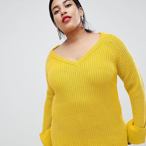 ASOS Curve Sweaters - Lost Ink Plus Relaxed Sweater